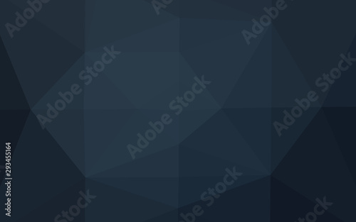 Dark BLUE vector low poly cover. A completely new color illustration in a vague style. Brand new design for your business.