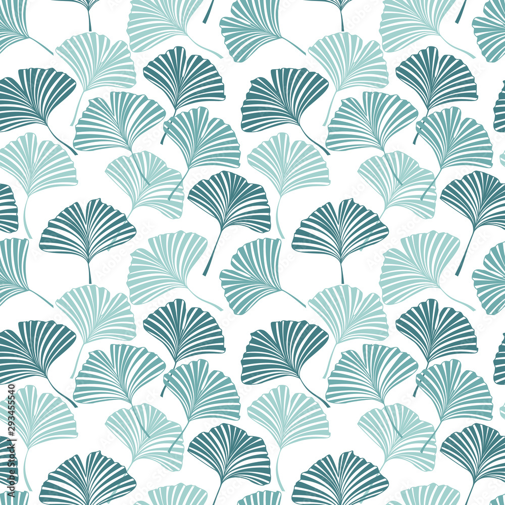 Seamless pattern with Ginkgo biloba leaves Seamless pattern with Ginkgo biloba leaves