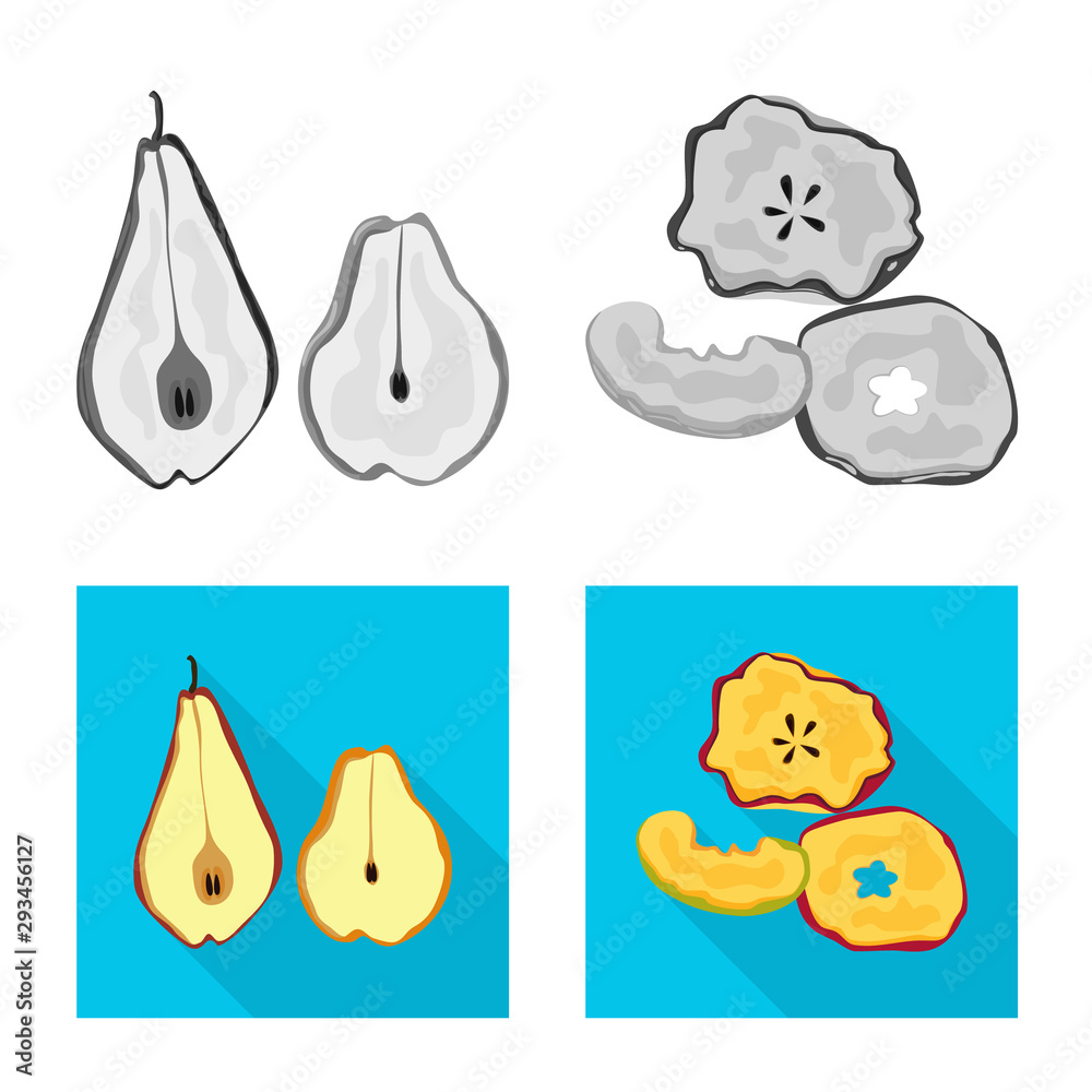 Vector illustration of food and raw symbol. Set of food and nature stock symbol for web. Vector illustration of food and raw symbol. Set of food and nature stock symbol for web.