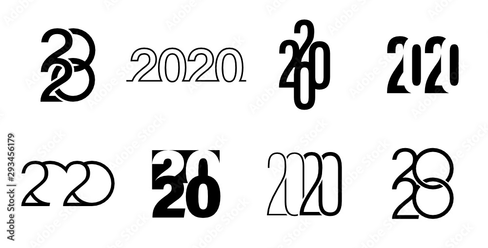 Graphisme calendrier et vœux 2020
