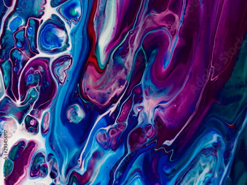 Fluid Art. Abstract colorful background, wallpaper. Mixing paints. Modern art.