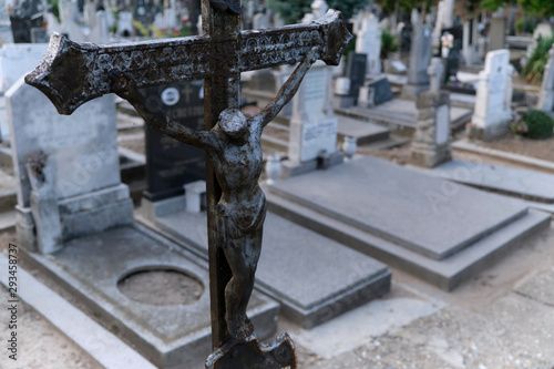 Rusty Crucifixion at the graveyard