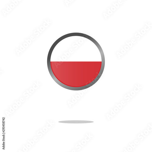 Free Download Flag of Poland as round glossy icon. Button with Polish flag - GFXLoad