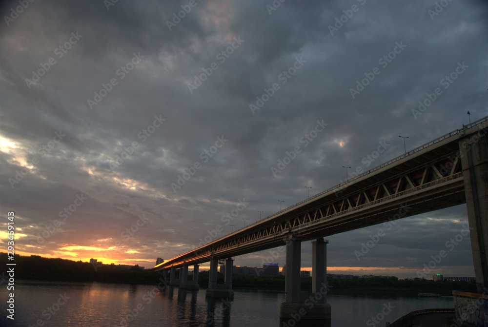 bridge at sunset