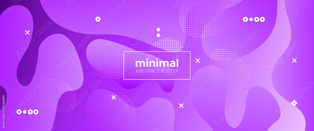 Abstract Fluid Pattern. Neon Gradient Poster. 