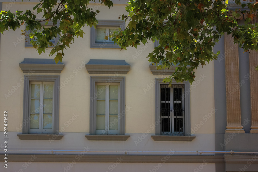 Facade of an old building, architecture. Windows. Facade of an old building, architecture. Windows.