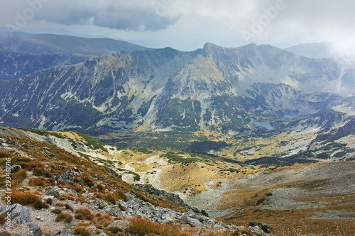 Panoramic view from Musala peak  Rila mountain  Bulgaria