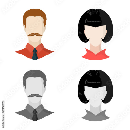 Vector design of professional and photo logo. Collection of professional and profile stock vector illustration.