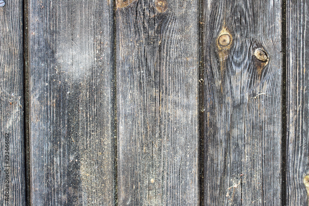Naklejka premium Wooden planks background, old dirty