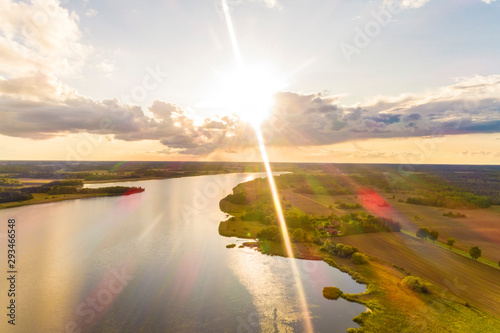 Lake near Vik Castle, Uppsala, Sweden photo