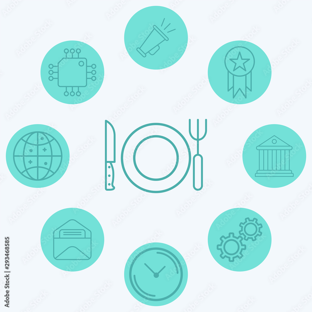 Cutlery vector icon sign symbol