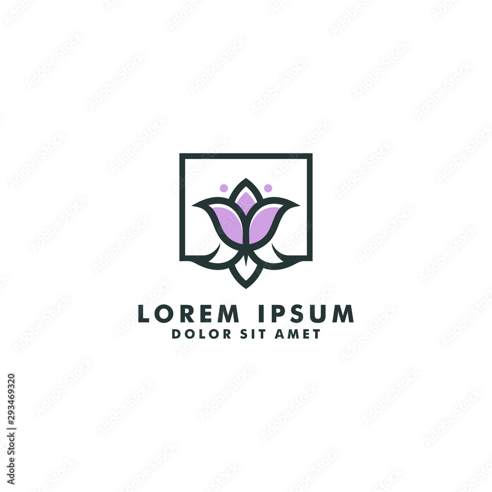 Flower logo template, abstract tulip icon design vector on white background Flower logo template, abstract tulip icon design vector on white background