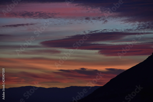 beautiful sunset of pastel tones