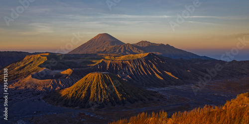 Java, Indonesia - July 27, 2019: Mount Bromo, is an active volcano and part of the Tengger massif, in East Java, Indonesia