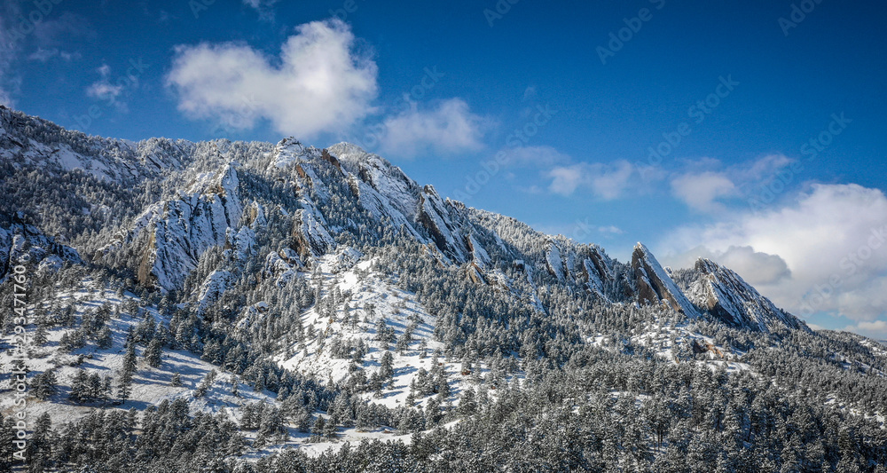Boulder Colorado under a blanket of snow