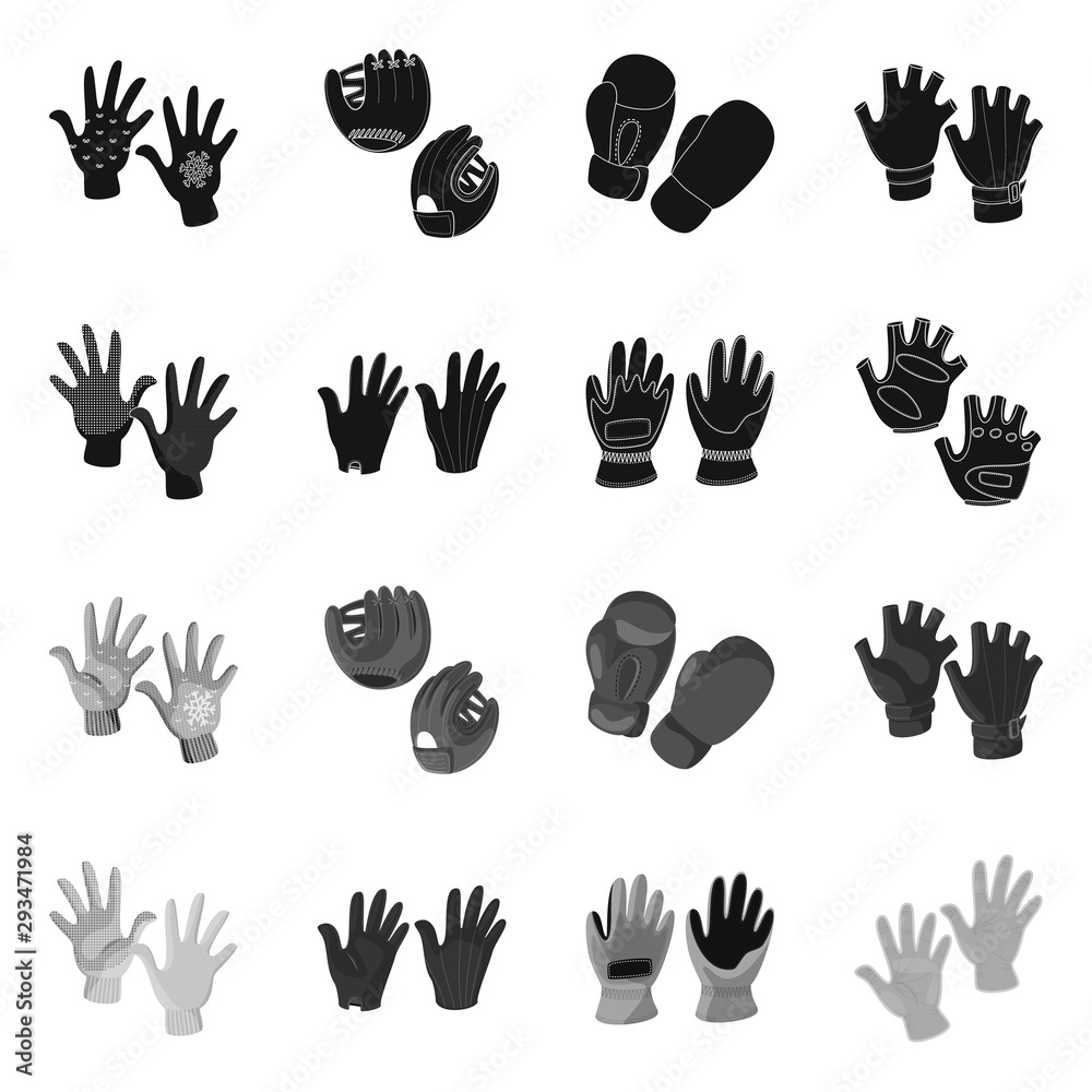 Fototapeta premium Isolated object of silhouette and safety icon. Collection of silhouette and comfort stock vector illustration.