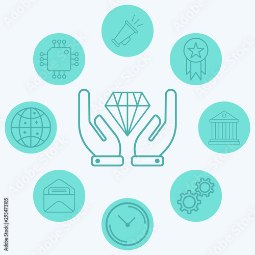 Diamond vector icon sign symbol