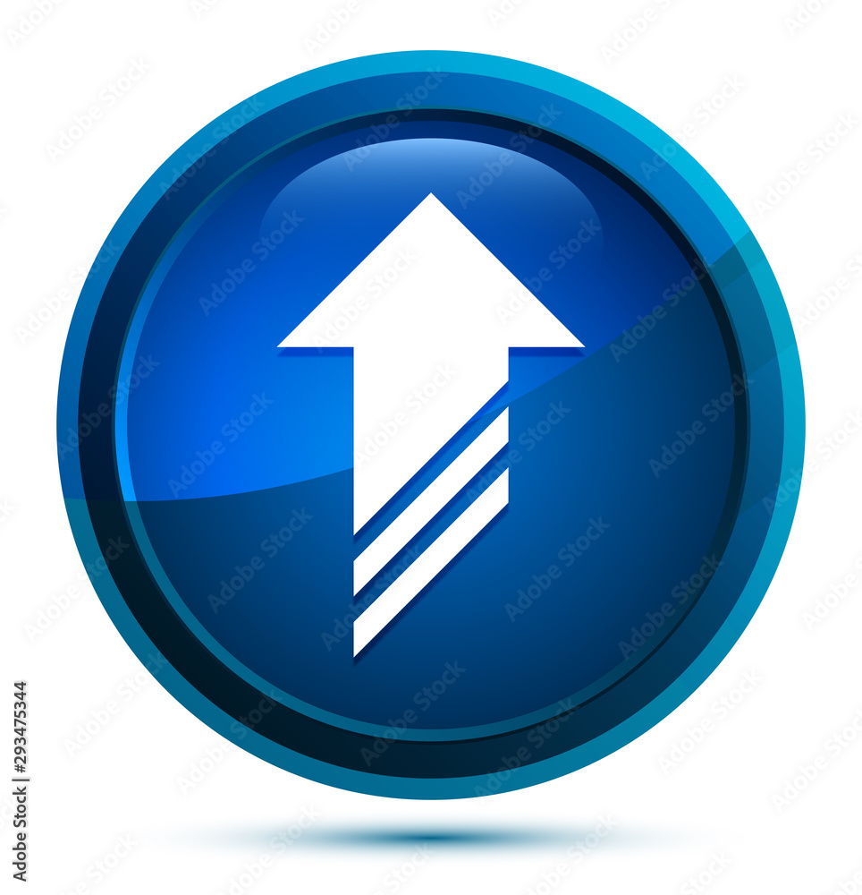 Upload icon elegant blue round button illustration Upload icon elegant blue round button illustration