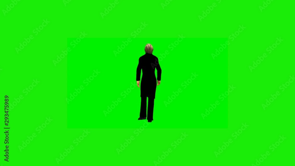 Man in black walks into the distance green screen.mov Man in black walks into the distance green screen.mov