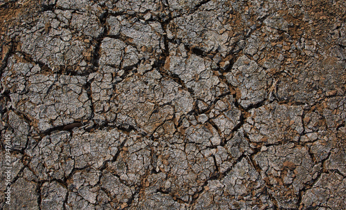 The image of dry and cracked ground that reminds of global warming