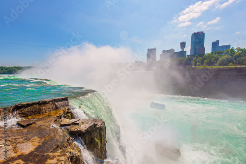 Buffalo  USA-20 July  2019  USA  Scenic Niagara Waterfall  American side