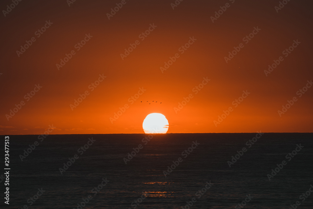 Sunset in Bahia Mansa, Chile