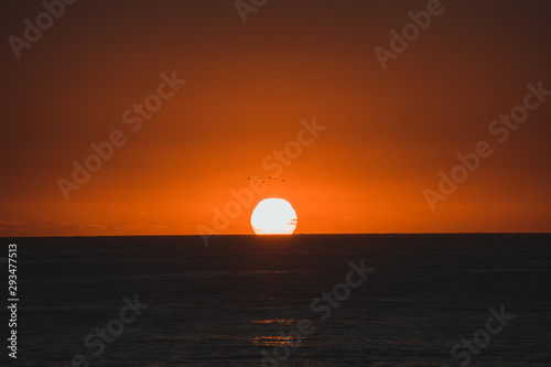 Fototapeta Naklejka Na Ścianę i Meble -  Sunset in Bahia Mansa, Chile