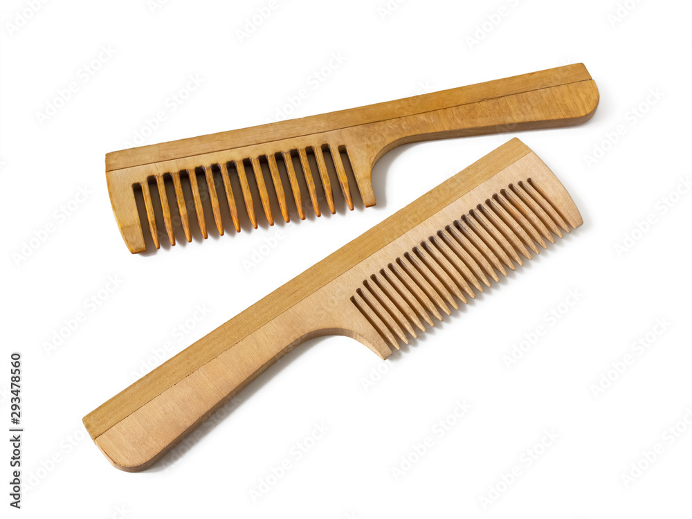 Two wooden combs