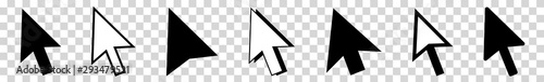Cursor | Mouse Arrow Icon | Computer Mouse Pointer | Isolated Transparent | Click Variations photo