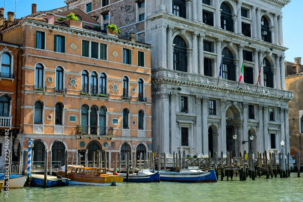 Venice boats and old buildings