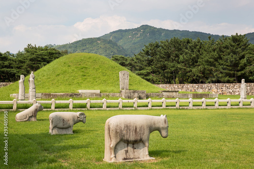 Royal Tomb of King Suro is a grave of the Gaya era in Gimhae-si, Korea. photo