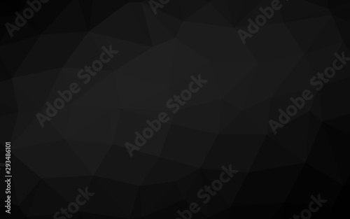 Dark Silver, Gray vector polygonal template. Triangular geometric sample with gradient. Brand new style for your business design.