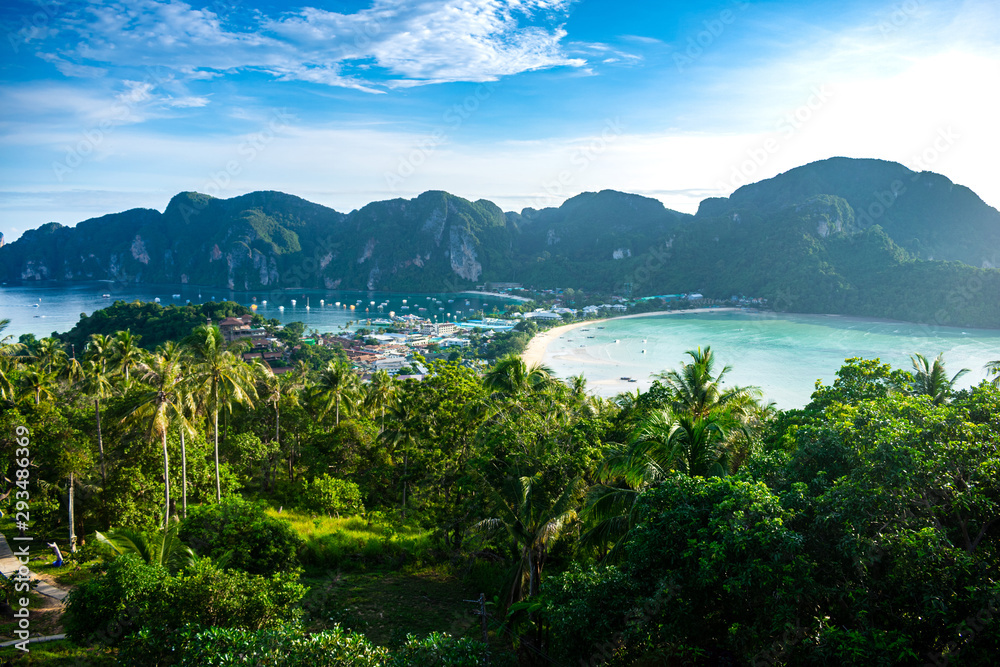 beautiful bay view on phi phi don viewpoint thailand