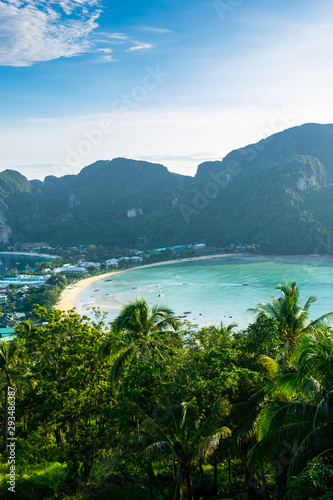 beautiful bay view on phi phi don viewpoint thailand