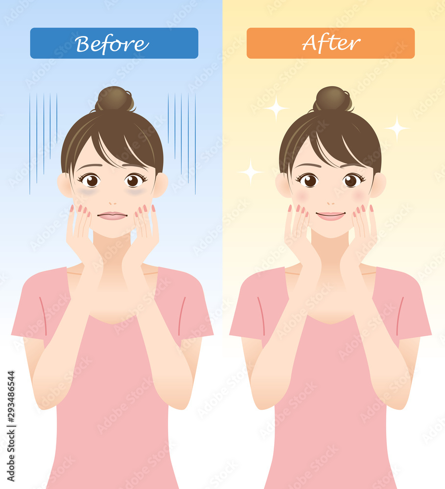 女性 スキンケア before after 女性 スキンケア before after