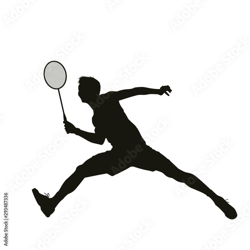 Badminton Player Silhouette