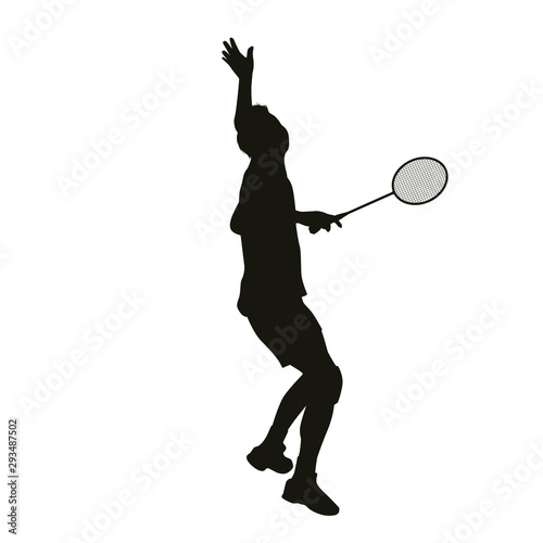 Badminton Player Silhouette © adidesigner23