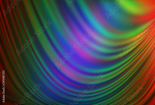 Dark Multicolor  Rainbow vector background with bubble shapes.