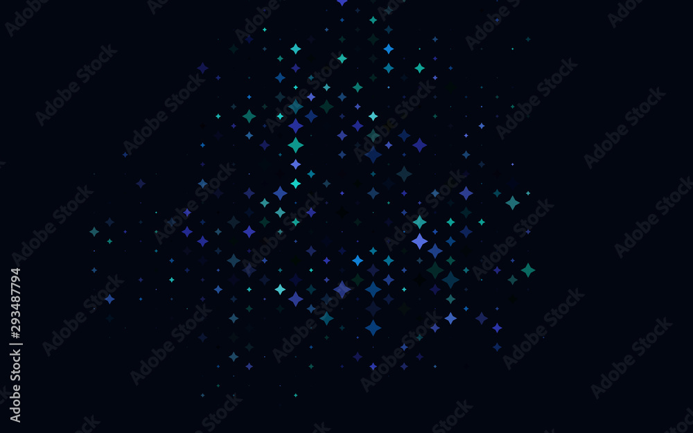 Light Multicolor, Rainbow vector template with sky stars. Blurred decorative design in simple style with stars. The pattern can be used for new year ad, booklets.