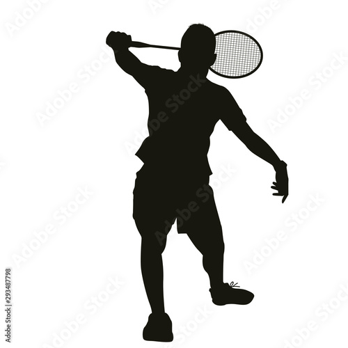Badminton Player Silhouette