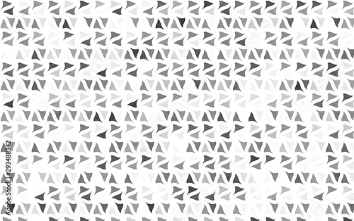 Light Silver  Gray vector cover in polygonal style. Illustration with set of colorful triangles. Modern template for your landing page.