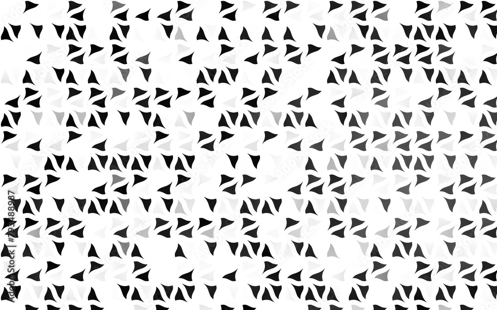 Light Silver, Gray vector texture in triangular style. Beautiful illustration with triangles in nature style. Template for wallpapers.