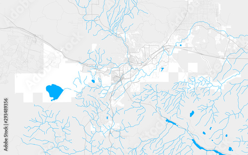 Rich detailed vector map of Flagstaff, Arizona, USA