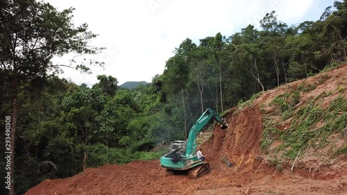 Deforestation and environmental destruction of Borneo rainforest 