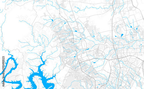 Rich detailed vector map of Cedar Park, Texas, USA