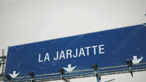 Airplane Landing La Jarjatte in Christmas photo