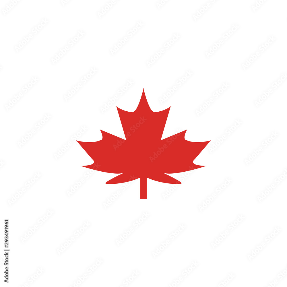Stylized Autumn Maple Leaf Foliage logo Stylized Autumn Maple Leaf Foliage logo