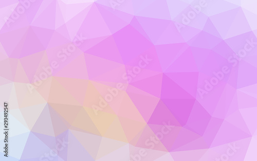Light Pink vector polygonal pattern. A sample with polygonal shapes. Template for a cell phone background.