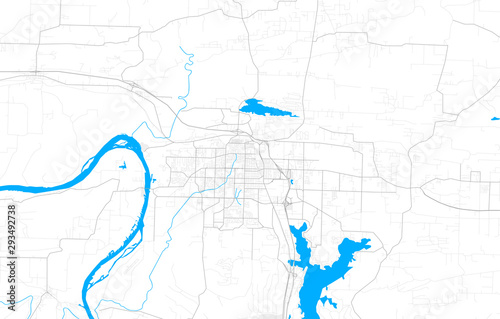 Rich detailed vector map of Conway, Arkansas, USA