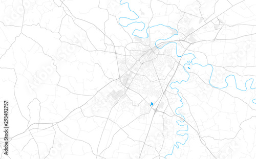 Rich detailed vector map of Bowling Green, Kentucky, USA